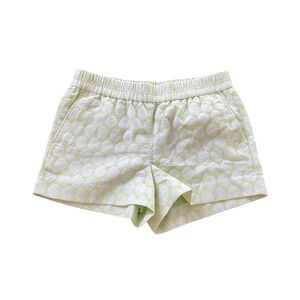 NEW J.Crew Dressy Printed Shorts Lime Green White